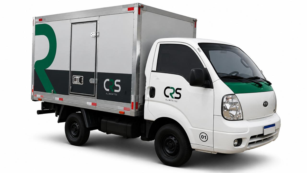 Veículo da frota CRS Alimentos — Caminhão Baú Refrigerado